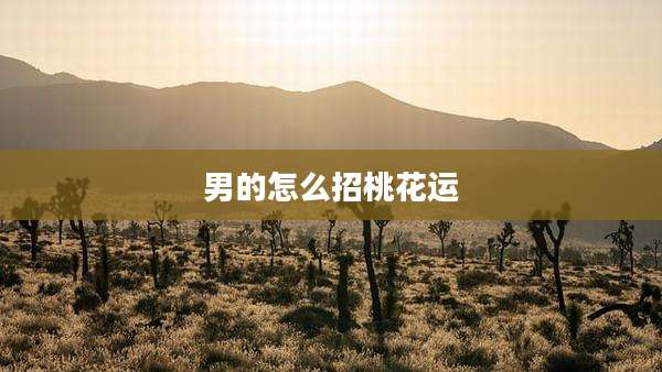 男的怎么招桃花运