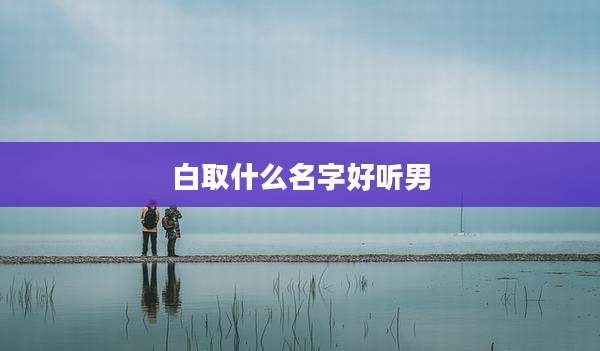 白取什么名字好听男