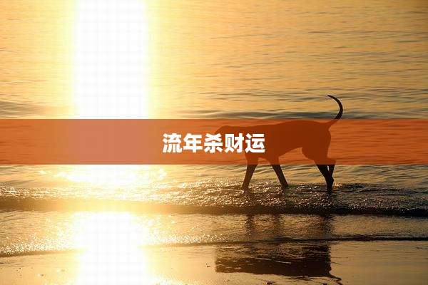 流年杀财运