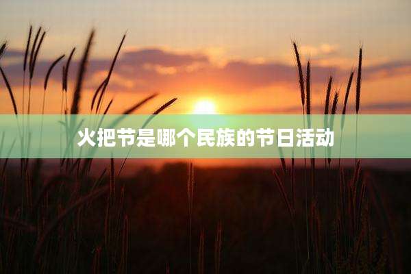 火把节是哪个民族的节日活动