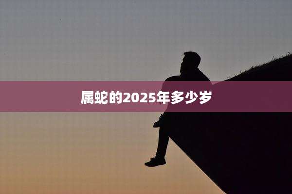属蛇的2025年多少岁