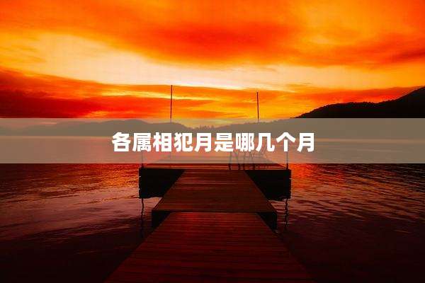 各属相犯月是哪几个月