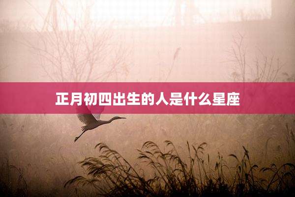 正月初四出生的人是什么星座