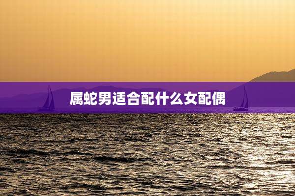 属蛇男适合配什么女配偶