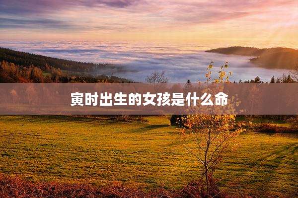 寅时出生的女孩是什么命