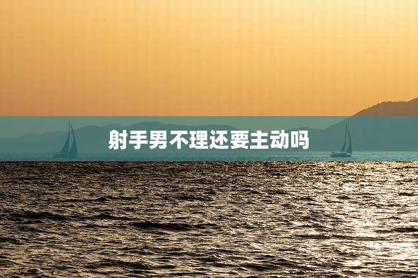 射手男不理还要主动吗